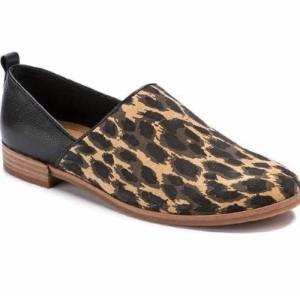 Lucca Lane Tabby Leather Leopard Print Loafers, Women’s Size 5.5